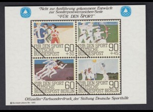 Bund offizieller Farbsonderdruck Sporthilfe (24) Für den Sport 1982 Entwürfe