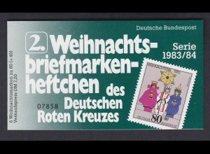 Bund Rotes Kreuz Weihnachten Markenheftchen 5x 1196 80+ 40 Pf 1983/84 postfrisch