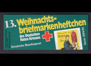 Bund Rotes Kreuz Weihnachten Markenheftchen 5x 1771 100+50 Pf 1994/95 postfrisch