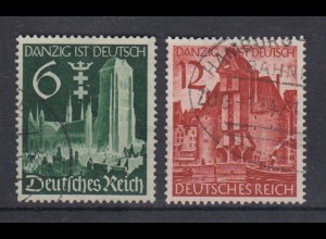 Deutsches Reich 714-715 Wiedereingliederung Danzigs 6 Pf + 12 Pf gestempelt /2