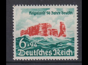Deutsches Reich 750 Helgoland seit 50 Jahren deutsch 6+ 94 Pf postfrisch 
