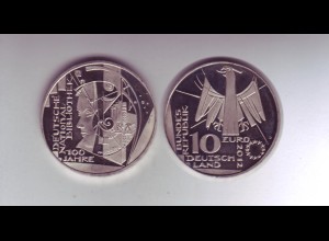 Gedenkmünze 10 Euro 2012 Deutsche National Bibliothek stempelglanz