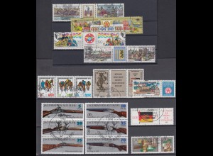 DDR Zusammendrucke 48 verschiedene aus den Jahren 1977-1989 gestempelt + **