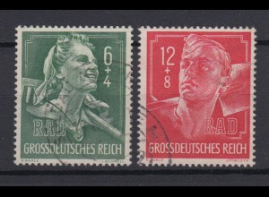 Deutsches Reich 894-895 Reichsarbeitsdienst 6+ 4 + 12+ 8 Pf gestempelt /2