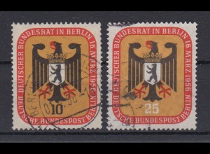 Berlin 136-137 Deutscher Bundesrat in Berlin 10 Pf + 25 Pf gestempelt /4 