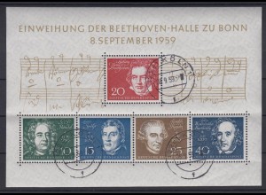 Bund Block 2 Einweihung der Beethovenhalle Ersttags -Tagesstempel Köln /1
