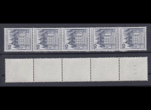 Berlin 532 II Letterset RM 5er Streifen ungerade Nr. Burgen + Schlösser 10 Pf **