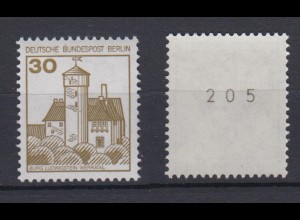 Berlin 534 II Letterset RM mit ungerader Nummer Burgen + Schlösser 30 Pf **