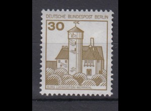 Berlin 534 II Letterset RM ohne Nummer Burgen + Schlösser 30 Pf postfrisch