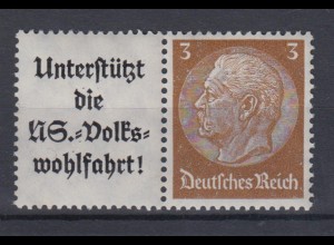 Deutsches Reich 513 Zusammendruck W 75 Hindenburg 3 Pf postfrisch