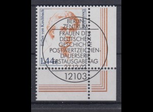 Bund 2297 Eckrand rechts unten Frauen 144 Cent mit Ersttagsstempel Berlin