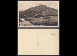 Ansichtskarte Riesengebirge Schlierhaus, Riesenbaude Schneekoppe nicht gelaufen