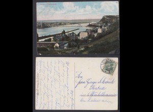 Ansichtskarte Koblenz Ehrenbreitstein gestempelt 1909