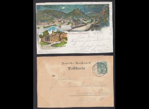 Ansichtskarte Gruss aus Altenahr mit Glitter gestempelt 1901
