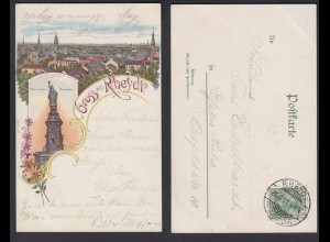 Ansichtskarte Gruss aus Rheydt gestempelt 1901