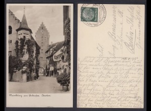 Ansichtskarte Meersburg am Bodensee Obertor mit Stempel Burgenstadt