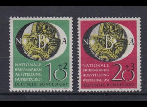 Bund 141-142 Nationale Briefmarkenausstellung 10+ 2 Pf + 20+ 3 Pf postfrisch 