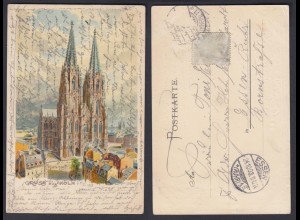Ansichtskarte Gruss aus Köln Dom gestempelt 1903