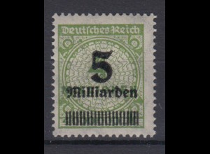 Deutsches Reich 333 A Wertangaben im Kreis mit Rosetten 5 Mrd auf 4 Mio M **