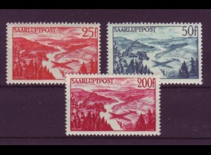 Saarland 252-254 Freimarken 25/50/200 Fr postfrisch