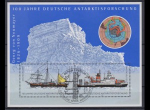 Bund Block 57 100 Jahre deutsche Antarktisforschung Ersttagsstempel Berlin