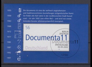 Bund Block 58 11. documenta Kassel 56 C Ersttagsstempel Berlin