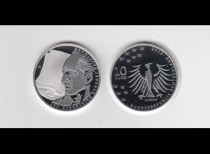 Silbermünze 10 Euro spiegelglanz 2012 Gerhard Hauptmann