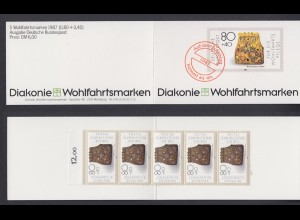 Bund Diakonie Wohlfahrt Markenheftchen 5x 1336 80+ 40 Pf 1987 postfrisch