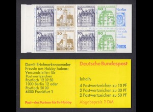 Bund Markenheftchen 22 I f Burgen + Schlösser 1980 postfrisch 