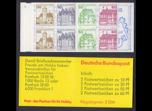 Bund Markenheftchen 23b RZ 1 Burgen + Schlösser 1982 postfrisch