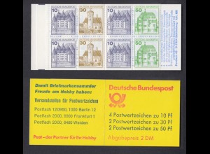 Bund Markenheftchen 22 I v Burgen + Schlösser 1980 postfrisch 