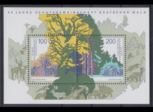 Bund Block 38 Deutscher Wald 1997 100 Pf + 200 Pf postfrisch