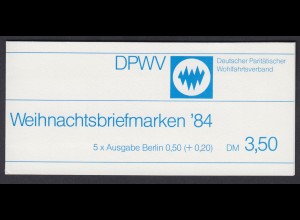 Berlin Markenheftchen Paritätischer Wohlfahrtsverband 5x 729 50+ 20 Pf 1984 **