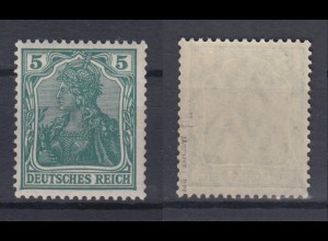 Deutsches Reich 85 II d Rollenmarke Germania 5 Pf postfrisch geprüft Jäschke /1