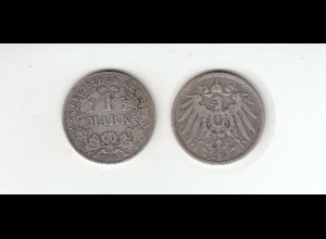 Silbermünze Kaiserreich 1 Mark 1901 A Jäger Nr. 17 /35