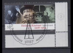 Bund 2654 Eckrand rechts unten Geburtstag Helmut Käutner 55 C ESST Berlin