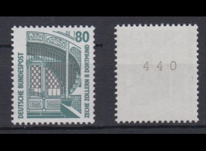 Bund 1342 A v RM mit ungerader Nummer SWK 80 Pf postfrisch weiße Gummierung