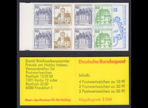 Bund Markenheftchen 22 I i Burgen + Schlösser 1980 postfrisch 
