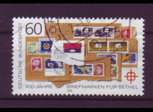 Bund 1395 IV mit Plattenfehler Briefmarken für Bethel 60 Pf gestempelt /1
