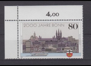 Bund 1402 Eckrand links oben 2000 Jahre Bonn 80 Pf postfrisch
