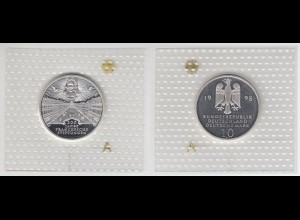 Silbermünze 10 DM 1998 300 Jahre Frankesche Stiftung J polierte Platte (27)