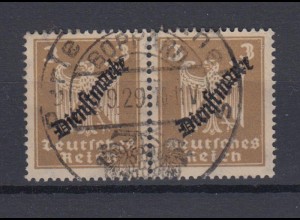 Deutsches Reich Dienst D 105 waagerechtes Paar 3 Pf gestempelt /2