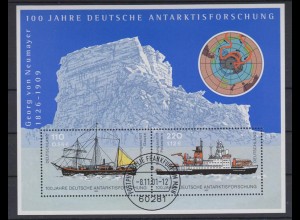 Bund Block 57 100 Jahre deutsche Antarktisforschung Ersttagsstempel Frankfurt