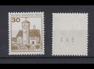 Berlin 534 I RM mit ungerader Nr. Burgen + Schlösser 30 Pf postfrisch
