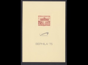 Vignette Sonderdruck Berlin Bl. 7b auf Manilakarton mit eingeprägtem Markenbild