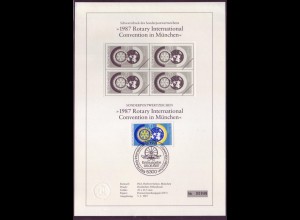 Bund Schwarzdruck 1327 Rotory International Convention in München 1987