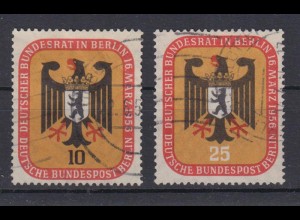 Berlin 136-137 Deutscher Bundesrat in Berlin 10 Pf + 25 Pf gestempelt /1 