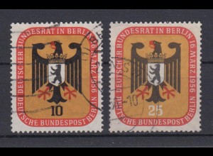 Berlin 136-137 Deutscher Bundesrat in Berlin 10 Pf + 25 Pf gestempelt /3 