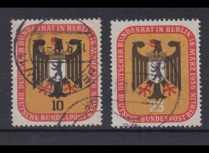 Berlin 136-137 Deutscher Bundesrat in Berlin 10 Pf + 25 Pf gestempelt /5 