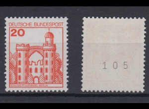 Bund 995 RM ungerade Nr. Burgen+Schlösser 20 Pf postfrisch alte Fluoreszenz
